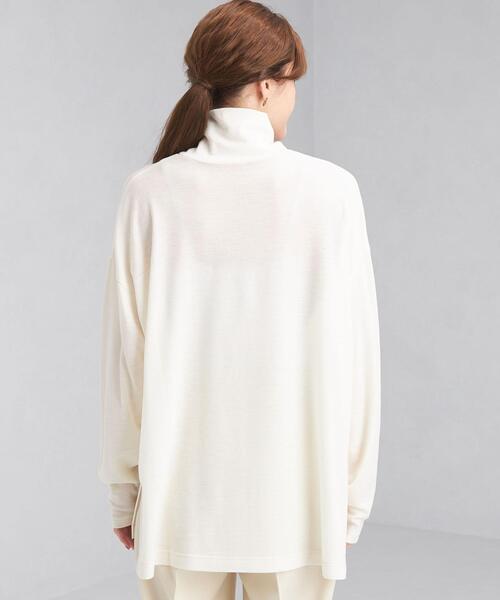 green label relaxing(グリーンレーベルリラクシング)の「ウォッシャブル ウール タートルネック プルオーバー カットソー(Tシャツ/カットソー・レディース・ダークブラウン/オフホワイト/オレンジ・FREE)」の21枚目の写真