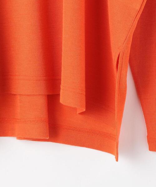 green label relaxing(グリーンレーベルリラクシング)の「ウォッシャブル ウール タートルネック プルオーバー カットソー(Tシャツ/カットソー・レディース・ダークブラウン/オフホワイト/オレンジ・FREE)」の19枚目の写真