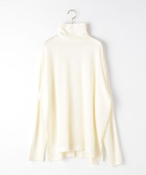 green label relaxing(グリーンレーベルリラクシング)の「ウォッシャブル ウール タートルネック プルオーバー カットソー(Tシャツ/カットソー・レディース・ダークブラウン/オフホワイト/オレンジ・FREE)」の16枚目の写真