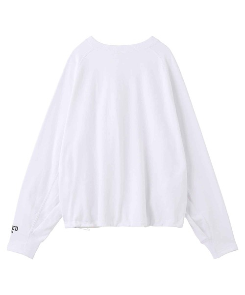 MILKFED.(ミルクフェド)の「COLLEGE LOGO SWEAT TOP(スウェット・レディース・ホワイト/ブラック/グリーン/ネイビー・ONE SIZE)」の6枚目の写真