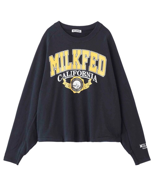MILKFED.(ミルクフェド)の「COLLEGE LOGO SWEAT TOP(スウェット・レディース・ホワイト/ブラック/グリーン/ネイビー・ONE SIZE)」の16枚目の写真