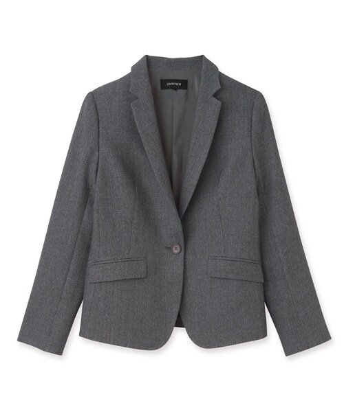 UNTITLED（アンタイトル）の「◆グラシエシャークテーラードジャケット【洗える】（スーツジャケット・レディース・ダークブラウン系3/ブルー系3/ブラック系3・01/03/02）」の6枚目の写真