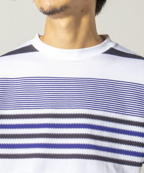 NOLLEY'S goodman（ノーリーズグッドマン）の「パネルタックボーダー プルオーバー（Tシャツ/カットソー・メンズ・ホワイト系4/ネイビー/その他/ブラック系3/ネイビー系3・LL/FREE/M/S/L）」の8枚目の写真