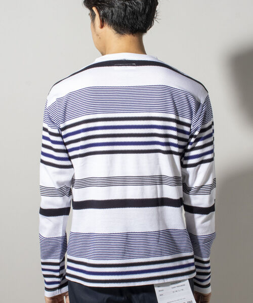 NOLLEY'S goodman（ノーリーズグッドマン）の「パネルタックボーダー プルオーバー（Tシャツ/カットソー・メンズ・ホワイト系4/ネイビー/その他/ブラック系3/ネイビー系3・LL/FREE/M/S/L）」の9枚目の写真