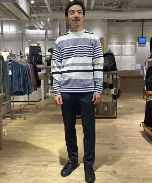 NOLLEY'S goodman（ノーリーズグッドマン）の「パネルタックボーダー プルオーバー（Tシャツ/カットソー・メンズ・ホワイト系4/ネイビー/その他/ブラック系3/ネイビー系3・LL/FREE/M/S/L）」の10枚目の写真