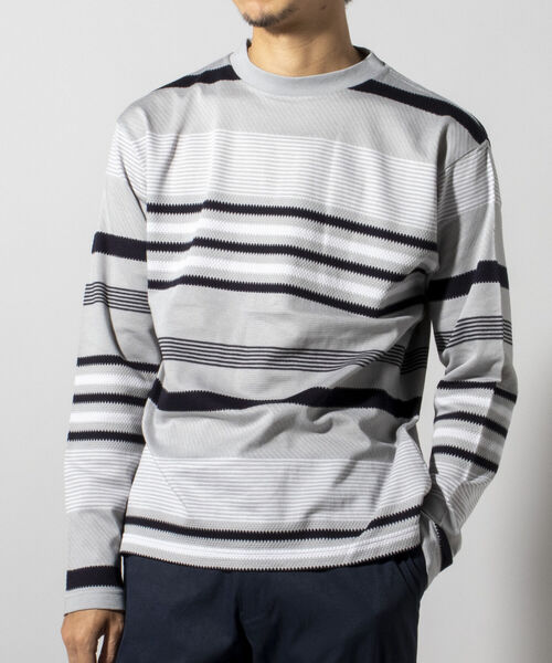 NOLLEY'S goodman（ノーリーズグッドマン）の「パネルタックボーダー プルオーバー（Tシャツ/カットソー・メンズ・ホワイト系4/ネイビー/その他/ブラック系3/ネイビー系3・LL/FREE/M/S/L）」の13枚目の写真