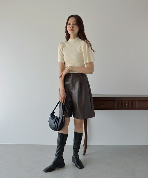 【新品同様】 bow.a ボウエー タックショートパンツ FREE ブラック セール】タックショートパンツ（その他パンツ）｜BLUEEAST