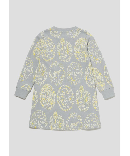 Design Tshirts Store graniph（デザイン　ティーシャツ　ストア　グラニフ）の「ワールドライクレイス｜キッズグラフィックスウェットワンピース（ワンピース・キッズ・グレー・130/110）」の7枚目の写真