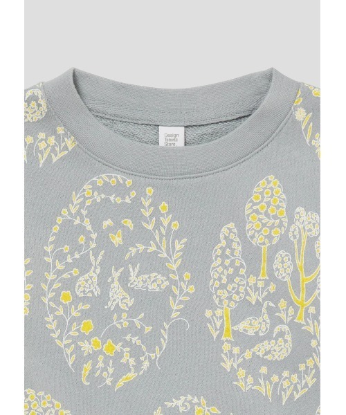 Design Tshirts Store graniph（デザイン　ティーシャツ　ストア　グラニフ）の「ワールドライクレイス｜キッズグラフィックスウェットワンピース（ワンピース・キッズ・グレー・130/110）」の2枚目の写真