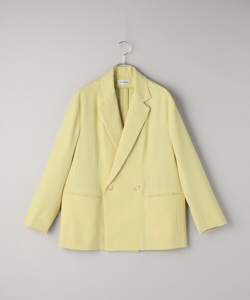 Aresense（アーセンス）の「Aresense/アーセンス ツイードライクジャケット（テーラードジャケット・レディース・モスグリーン/ベージュ・ﾌﾘ-）」の4枚目の写真