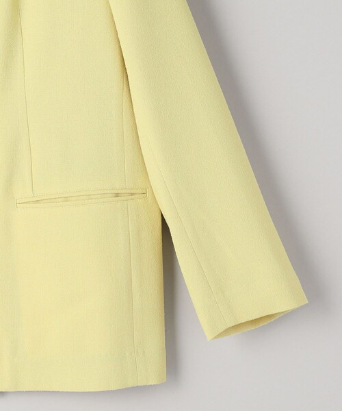 Aresense（アーセンス）の「Aresense/アーセンス ツイードライクジャケット（テーラードジャケット・レディース・モスグリーン/ベージュ・ﾌﾘ-）」の6枚目の写真