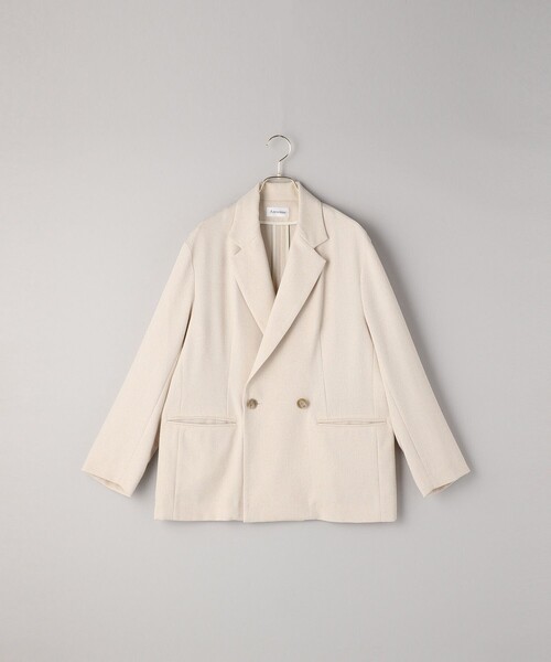 Aresense（アーセンス）の「Aresense/アーセンス ツイードライクジャケット（テーラードジャケット・レディース・モスグリーン/ベージュ・ﾌﾘ-）」の12枚目の写真