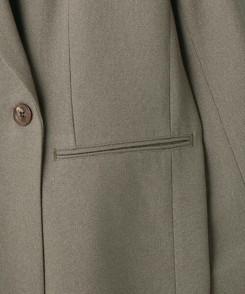 Aresense（アーセンス）の「Aresense/アーセンス ツイードライクジャケット（テーラードジャケット・レディース・モスグリーン/ベージュ・ﾌﾘ-）」の14枚目の写真