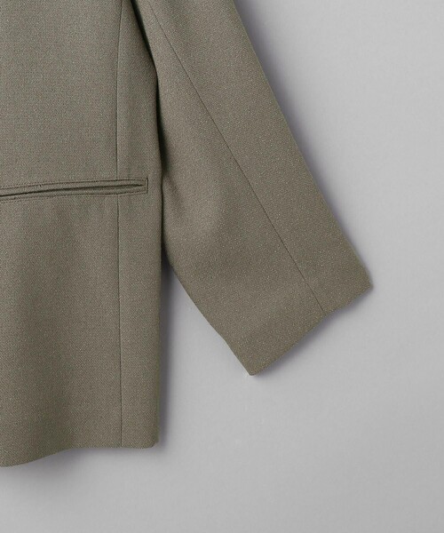 Aresense（アーセンス）の「Aresense/アーセンス ツイードライクジャケット（テーラードジャケット・レディース・モスグリーン/ベージュ・ﾌﾘ-）」の17枚目の写真