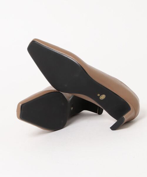 YECCA VECCA（イェッカヴェッカ）の「スクエアトゥシューティ＊（パンプス・レディース・チャコールグレー/ダークベージュ・M/L）」の3枚目の写真