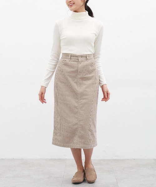 Honeys（ハニーズ）の「フライスタートル（Tシャツ/カットソー・レディース・ダークグリーン/オレンジ/アイボリー/マスタード/モカ/杢グレー/ボルドー/ブラック・LL/S/M/L）」の9枚目の写真