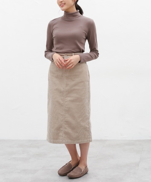 Honeys（ハニーズ）の「フライスタートル（Tシャツ/カットソー・レディース・ダークグリーン/オレンジ/アイボリー/マスタード/モカ/杢グレー/ボルドー/ブラック・LL/S/M/L）」の18枚目の写真