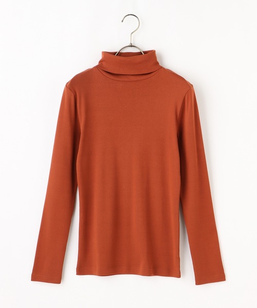 Honeys（ハニーズ）の「フライスタートル（Tシャツ/カットソー・レディース・ダークグリーン/オレンジ/アイボリー/マスタード/モカ/杢グレー/ボルドー/ブラック・LL/S/M/L）」の14枚目の写真