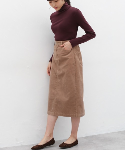 Honeys（ハニーズ）の「フライスタートル（Tシャツ/カットソー・レディース・ダークグリーン/オレンジ/アイボリー/マスタード/モカ/杢グレー/ボルドー/ブラック・LL/S/M/L）」の20枚目の写真