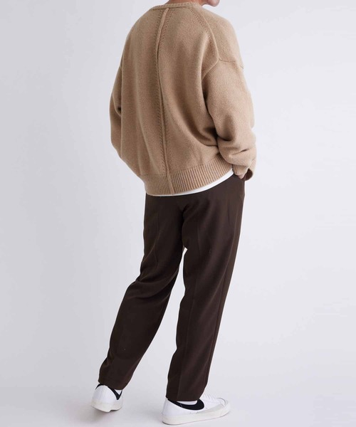 ADAM ET ROPÉ■ローゲージ クルーネック カーディガン オーバーサイズ ADAM ET ROPE'（アダムエロペ）の「オーバーサイズ ローゲージクルー