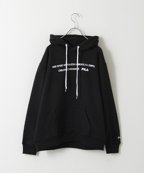 FILA（フィラ）の「【FILA】筆記体刺繍プルオーバーパーカー（パーカー・レディース・ホワイト/ネイビー/ブラック/オートミール/アイボリー系1/ネイビー系/ホワイト系2/ネイビー系1/ブラック系/アイボリー系2/ホワイト系3/アイボリー系3/ホワイト系4/アイボリー系4/ネイビー系2/ホワイト系/アイボリー系/ホワイト系1・MEDIUM/LARGE/X-LARGE）」の8枚目の写真