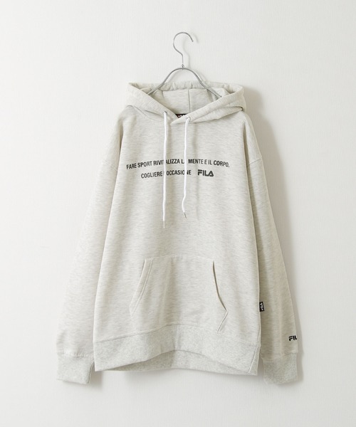 Fila 筆記体刺繍プルオーバーパーカー ユニセックス