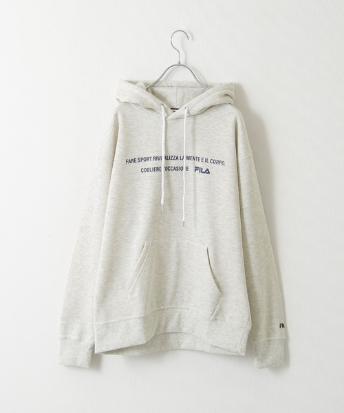 FILA（フィラ）の「【FILA】筆記体刺繍プルオーバーパーカー（パーカー・レディース・ホワイト/ネイビー/ブラック/オートミール/アイボリー系1/ネイビー系/ホワイト系2/ネイビー系1/ブラック系/アイボリー系2/ホワイト系3/アイボリー系3/ホワイト系4/アイボリー系4/ネイビー系2/ホワイト系/アイボリー系/ホワイト系1・MEDIUM/LARGE/X-LARGE）」の13枚目の写真