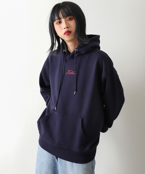 FILA（フィラ）の「【FILA】筆記体刺繍プルオーバーパーカー（パーカー・レディース・ホワイト/ネイビー/ブラック/オートミール/アイボリー系1/ネイビー系/ホワイト系2/ネイビー系1/ブラック系/アイボリー系2/ホワイト系3/アイボリー系3/ホワイト系4/アイボリー系4/ネイビー系2/ホワイト系/アイボリー系/ホワイト系1・MEDIUM/LARGE/X-LARGE）」の15枚目の写真