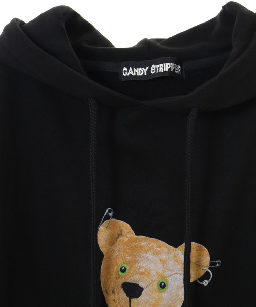 Candy Stripper（キャンディストリッパー）の「PLUSH BEAR LAYERED HOODIE（パーカー・レディース・ブラック/ブラック系その他/ブラウン・2）」の7枚目の写真
