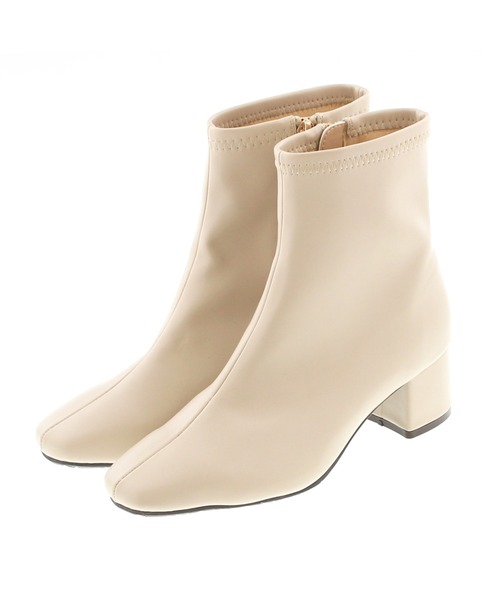 JELLY BEANS（ジェリービーンズ）の「プレーンストレッチブーツ(214-240)JELLY BEANS(ジェリービーンズ)（ブーツ・レディース・グレイッシュベージュ/ダークブラウン/ブラック/アイボリー・L/LL/M/S）」の2枚目の写真