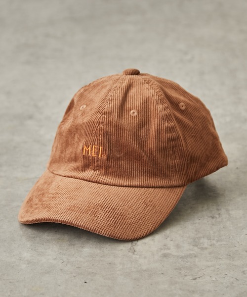 MEI（メイ）の「【MEI/メイ】 CORDUROY LOGO CAP（キャップ・メンズ・アイボリー/ブラウン/ブラック・FREE）」の3枚目の写真