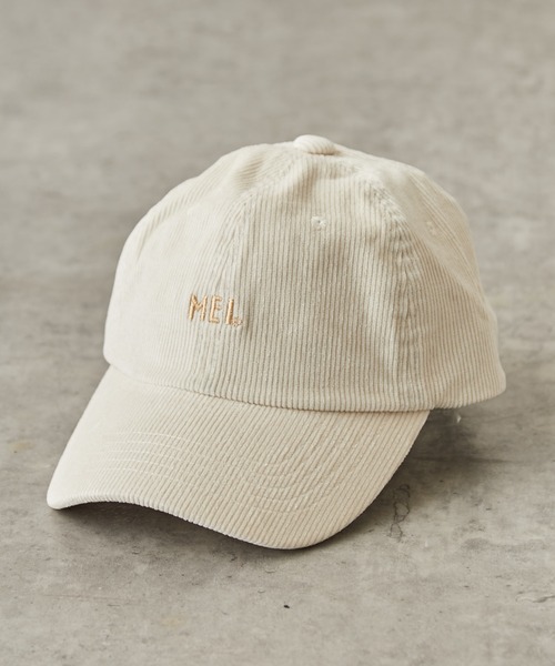 MEI（メイ）の「【MEI/メイ】 CORDUROY LOGO CAP（キャップ・メンズ・アイボリー/ブラウン/ブラック・FREE）」の2枚目の写真