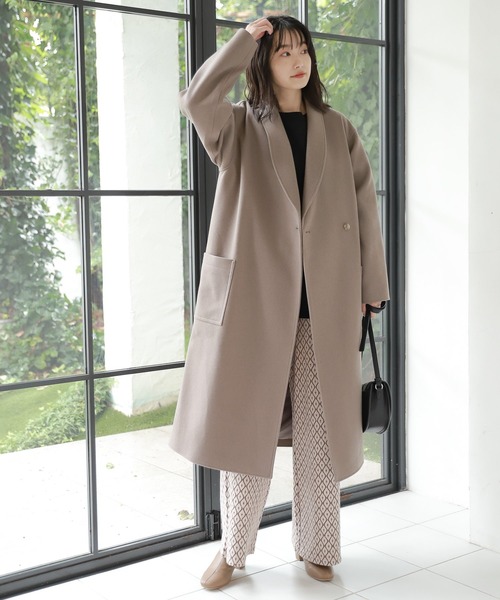 JURGEN LEHL アンゴラ55%グレー チェスターコート LAKOLE（ラコレ）の