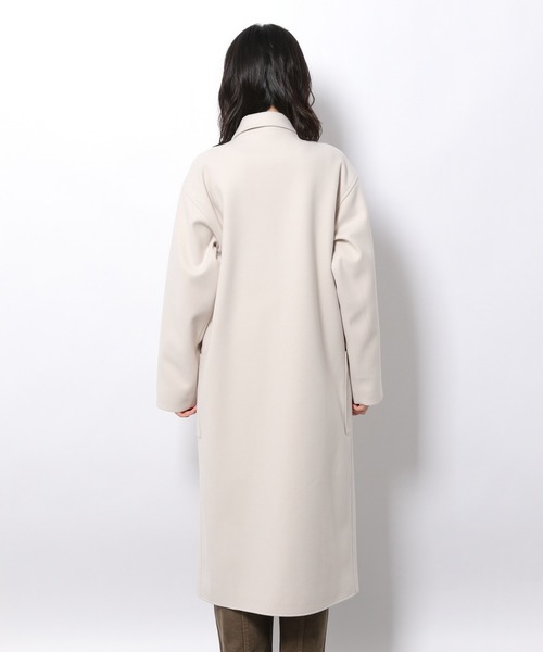 LAKOLE(ラコレ)の「ウーリーテックショールカラーコート / 953533(チェスターコート・レディース・ライトグレー/ダークブラウン/サンドグレー・SMALL/MEDIUM)」の21枚目の写真