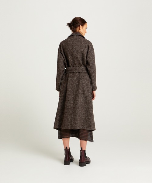 SISLEY（シスレー）の「ベルト付きスタンドカラーガウンコート（その他アウター・レディース・ダークブラウン・38/42/40）」の5枚目の写真