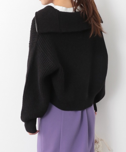 Heather（ヘザー）の「ハーフジップニットプルオーバー　258131（ニット/セーター・レディース・ブラック/ブルー/ホワイト・FREE）」の13枚目の写真