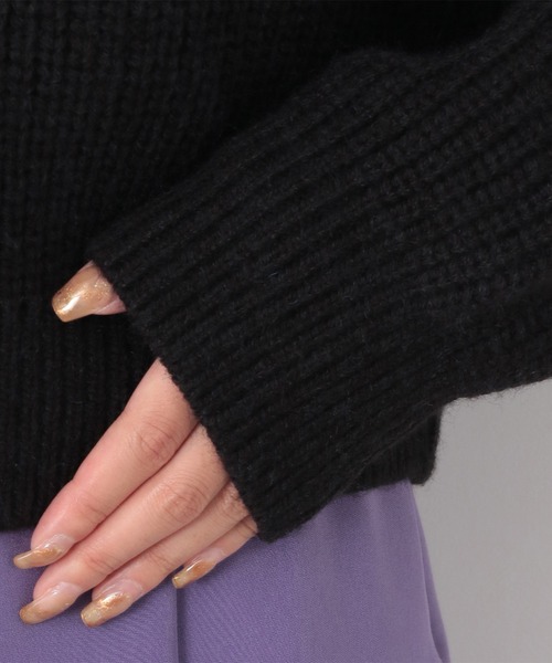 Heather（ヘザー）の「ハーフジップニットプルオーバー　258131（ニット/セーター・レディース・ブラック/ブルー/ホワイト・FREE）」の16枚目の写真