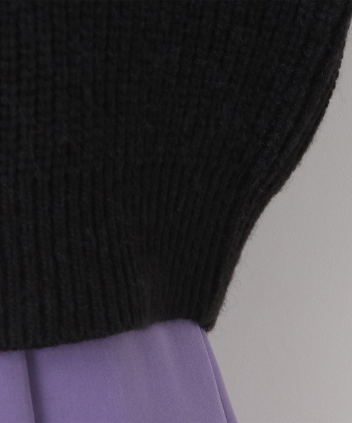 Heather（ヘザー）の「ハーフジップニットプルオーバー　258131（ニット/セーター・レディース・ブラック/ブルー/ホワイト・FREE）」の14枚目の写真