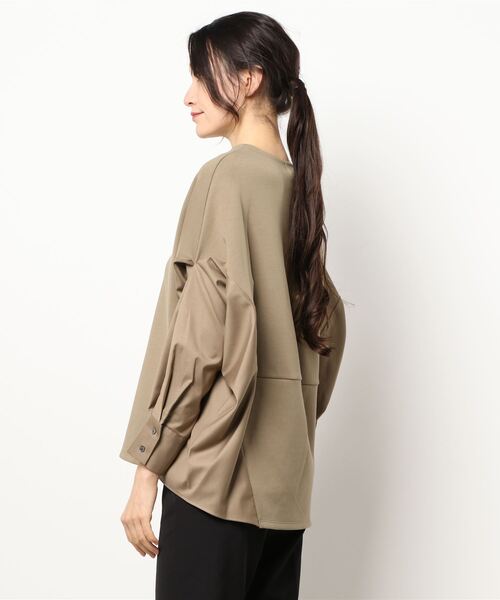 Acuta（アクータ）の「ＴＲ切替バンザイスリーブカットソー（Tシャツ/カットソー・レディース・ブラック/カーキ・FREE）」の7枚目の写真