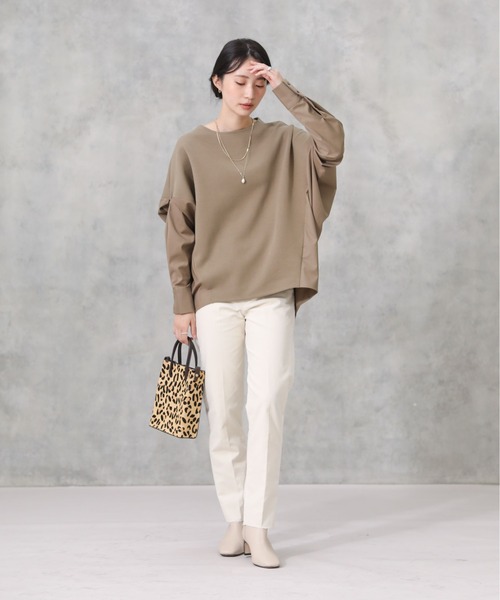 Acuta（アクータ）の「ＴＲ切替バンザイスリーブカットソー（Tシャツ/カットソー・レディース・ブラック/カーキ・FREE）」の5枚目の写真