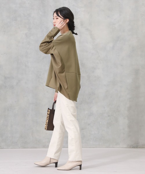 Acuta（アクータ）の「ＴＲ切替バンザイスリーブカットソー（Tシャツ/カットソー・レディース・ブラック/カーキ・FREE）」の20枚目の写真