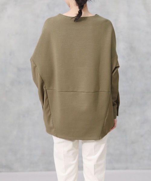 Acuta（アクータ）の「ＴＲ切替バンザイスリーブカットソー（Tシャツ/カットソー・レディース・ブラック/カーキ・FREE）」の13枚目の写真