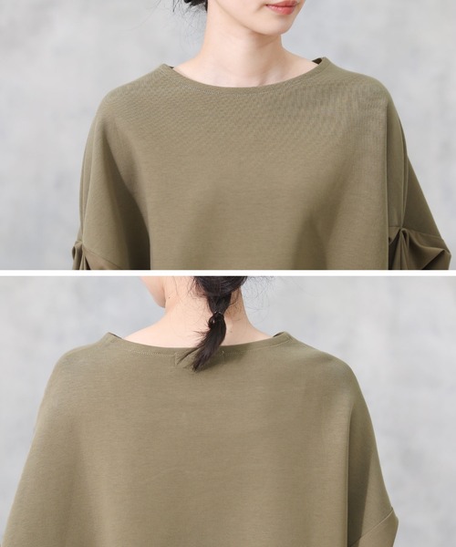 Acuta（アクータ）の「ＴＲ切替バンザイスリーブカットソー（Tシャツ/カットソー・レディース・ブラック/カーキ・FREE）」の14枚目の写真