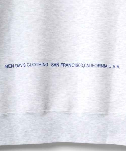BEN DAVIS(ベンデイビス)の「BEN DAVIS/ベンデイビス HEAVY/ヘビー裏起毛 ビッグシルエット カレッジロゴ ワッペン スウェット パーカー/フーディー(パーカー・メンズ・アッシュグレー/ブルー/グリーン・M/L/XL)」の11枚目の写真