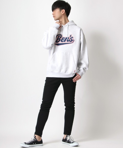 BEN DAVIS(ベンデイビス)の「BEN DAVIS/ベンデイビス HEAVY/ヘビー裏起毛 ビッグシルエット カレッジロゴ ワッペン スウェット パーカー/フーディー(パーカー・メンズ・アッシュグレー/ブルー/グリーン・M/L/XL)」の21枚目の写真