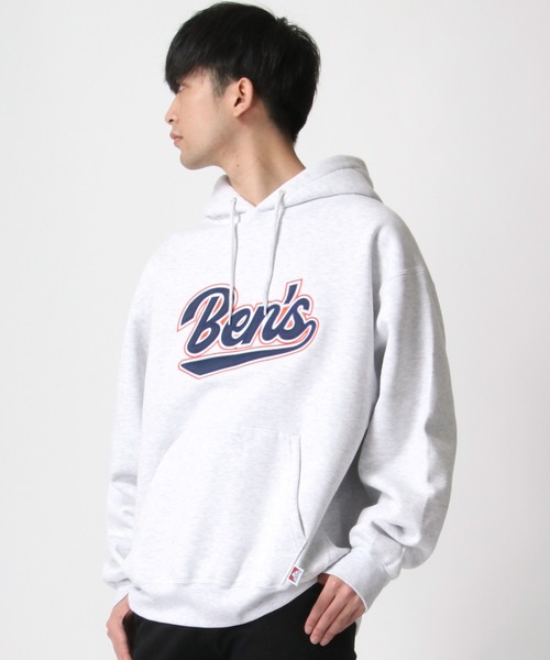 BEN DAVIS(ベンデイビス)の「BEN DAVIS/ベンデイビス HEAVY/ヘビー裏起毛 ビッグシルエット カレッジロゴ ワッペン スウェット パーカー/フーディー(パーカー・メンズ・アッシュグレー/ブルー/グリーン・M/L/XL)」の15枚目の写真