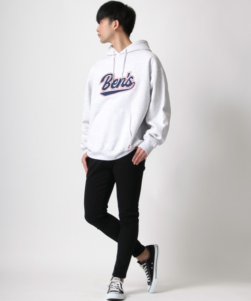 BEN DAVIS(ベンデイビス)の「BEN DAVIS/ベンデイビス HEAVY/ヘビー裏起毛 ビッグシルエット カレッジロゴ ワッペン スウェット パーカー/フーディー(パーカー・メンズ・アッシュグレー/ブルー/グリーン・M/L/XL)」の19枚目の写真