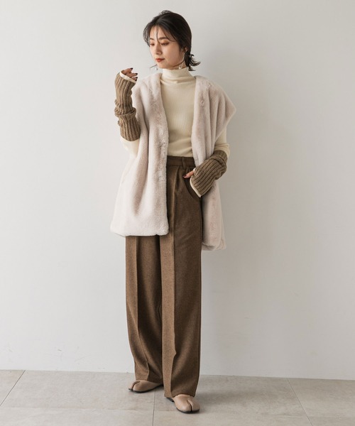 rectangle（レクタングル）の「ヘリンボーンワイドパンツ（その他パンツ・レディース・ブラック系/ブラウン系・MEDIUM/LARGE）」の20枚目の写真