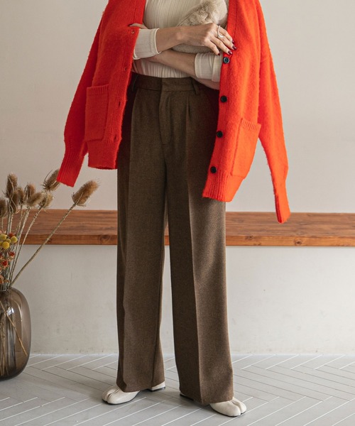 rectangle（レクタングル）の「ヘリンボーンワイドパンツ（その他パンツ・レディース・ブラック系/ブラウン系・MEDIUM/LARGE）」の16枚目の写真