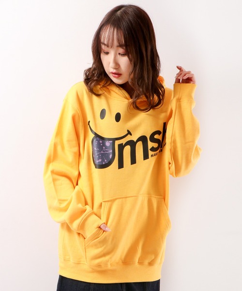 SMILEY FACE(スマイリーフェイス)の「SMILEY FACE 暖裏起毛スマイルパーカー(パーカー・メンズ・ブルー/ネイビー/カーキ/グレー系その他/グレー/ブラック系その他/ブラック/イエロー・L/M/LL)」の14枚目の写真